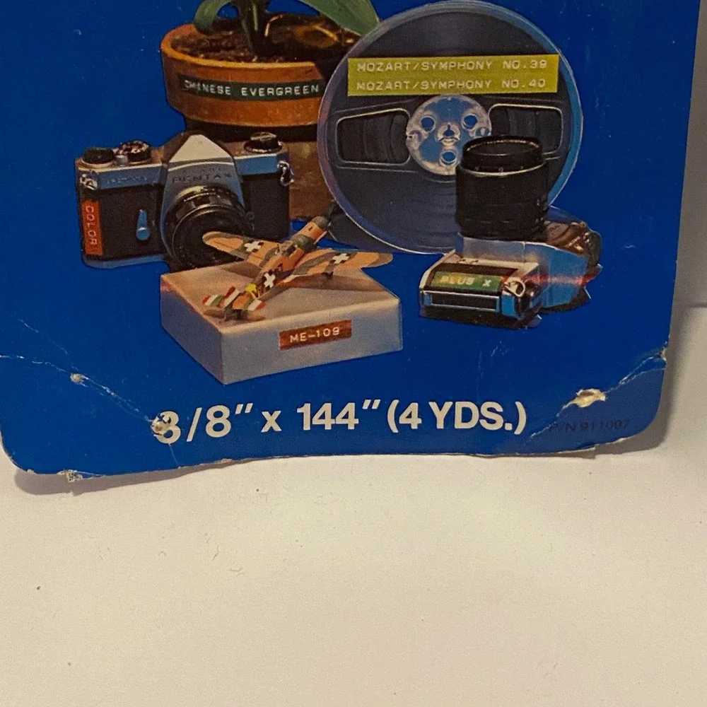 Two Vintage Dymo Blue Labeling Tape 3/8